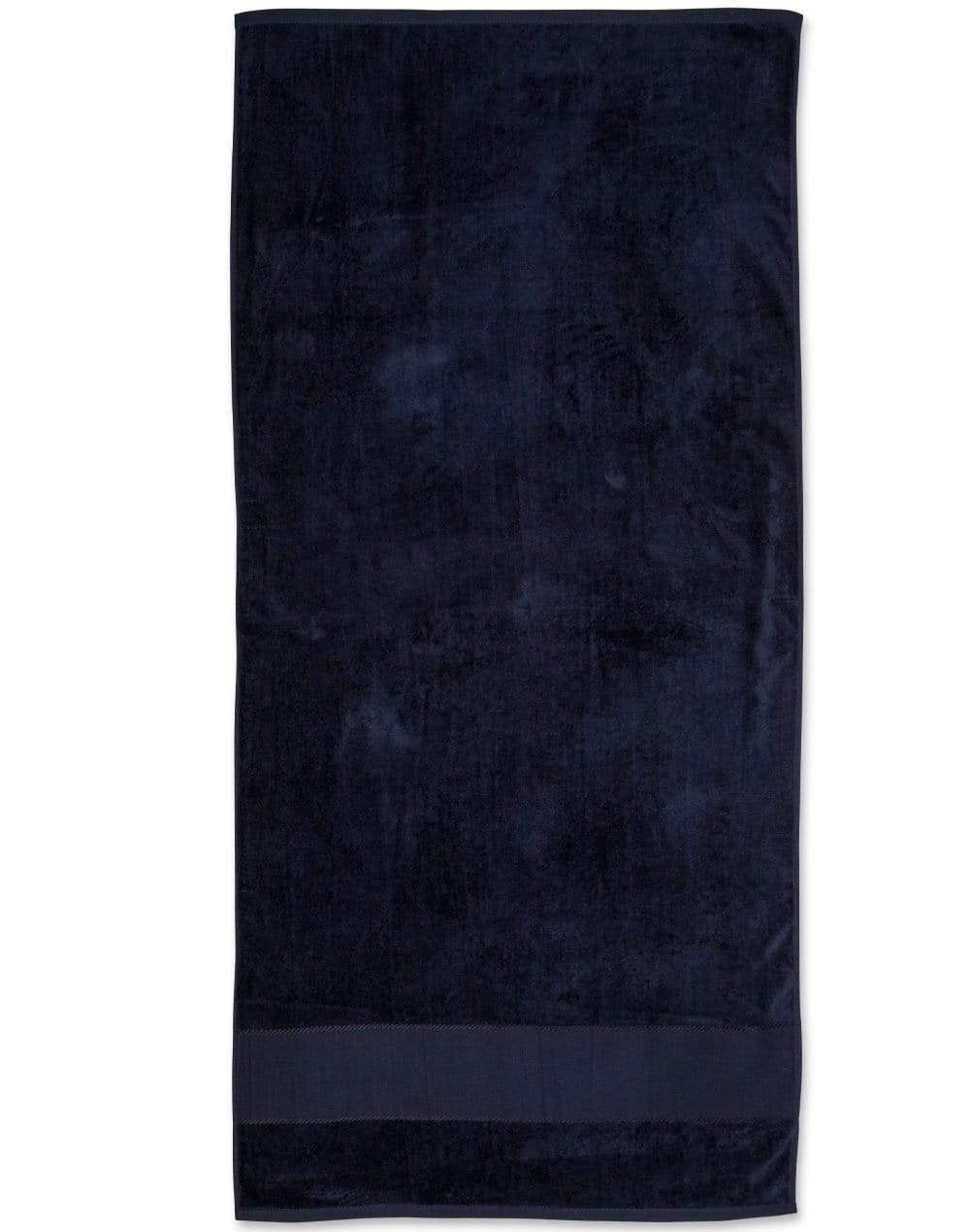 Terry Velour Beach Towel TW04A Work Wear Australian Industrial Wear 75cm x 150cm Navy 